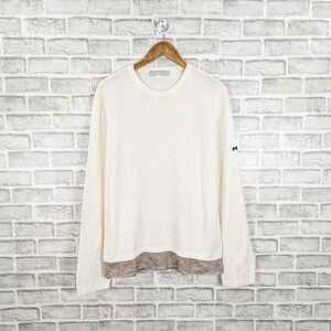ICEBERG ICE JEANS Beige Crew Sweater light beige cotton blend size XL